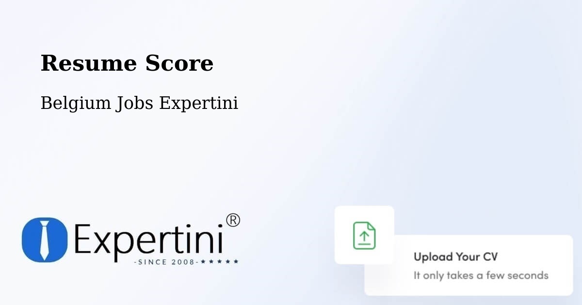 Resume Score - Belgium Jobs Expertini